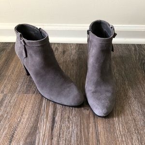 Gray suede Bandolino booties. Size 9